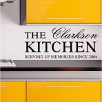 PERSONALISED KITCHEN NAME VINYL WALL ART STICKERS GRAPHICS