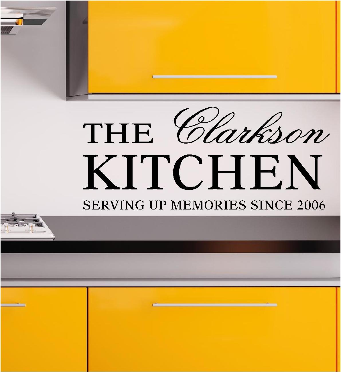 PERSONALISED KITCHEN NAME VINYL WALL ART STICKERS GRAPHICS