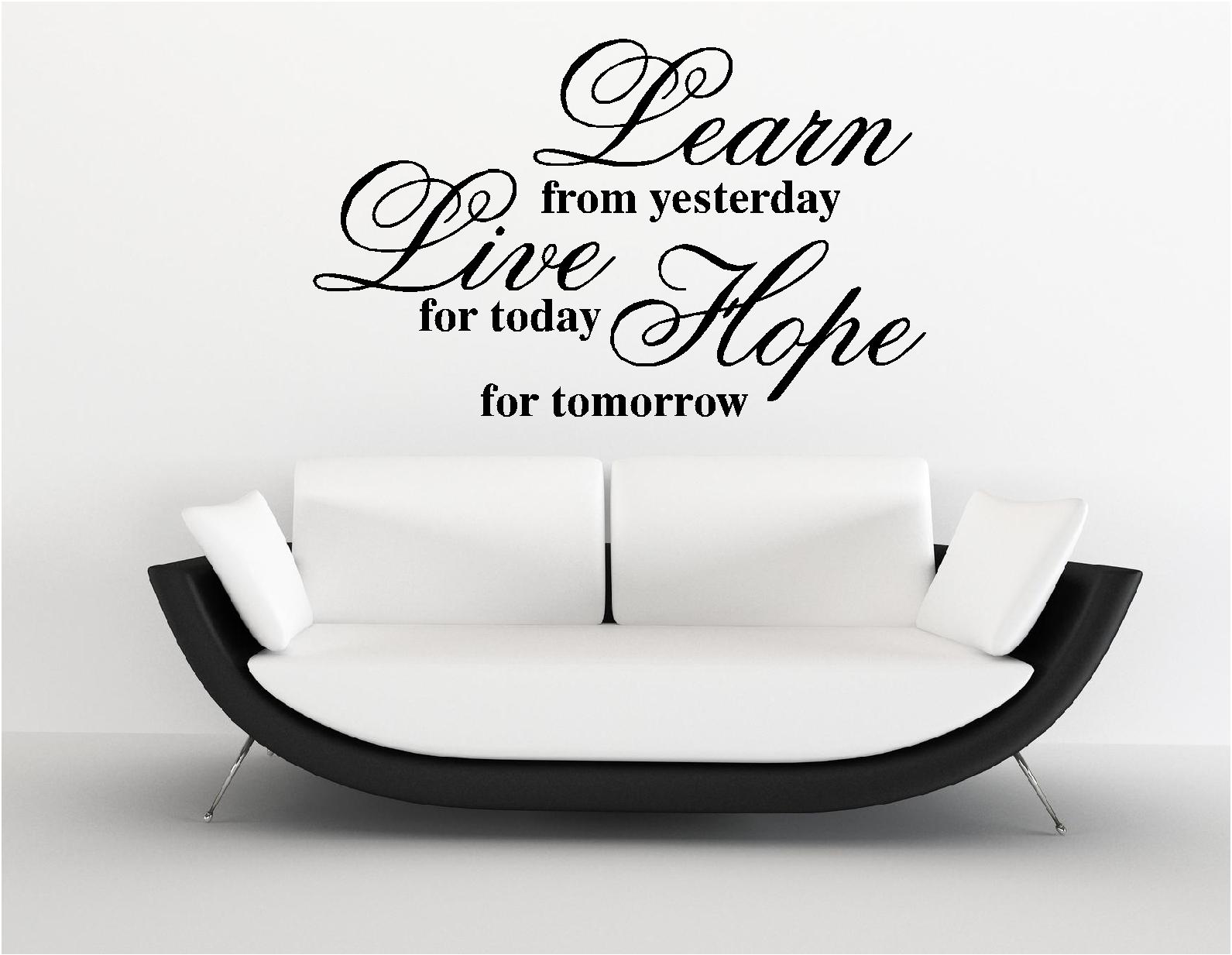 LEARN LIVE HOPE VINYL WALL ART STICKERS