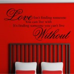 LOVE ISN’T FINDING SOMEONE VINYL WALL ART STICKERS GRAPHICS