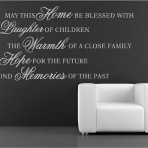 MAY THIS HOME BE BLESSED VINYL WALL ART STICKERS GRAPHICS