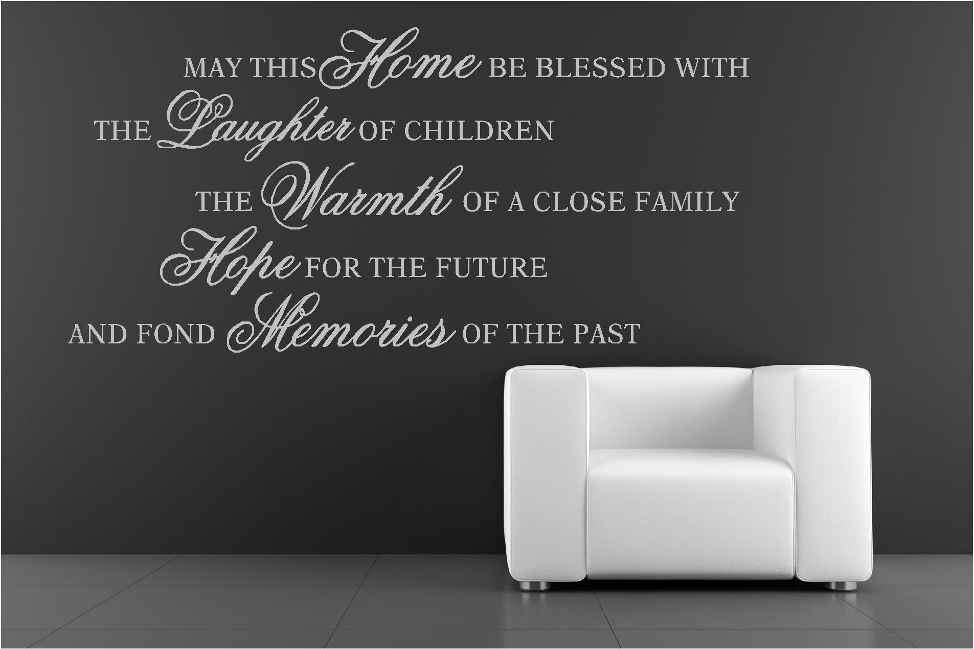 MAY THIS HOME BE BLESSED VINYL WALL ART STICKERS GRAPHICS