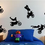 MOTORCROSS MOTO X KIDS WALL ART STICKERS