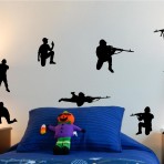 TOY ARMY SOLDIERS WALL ART STICKERS