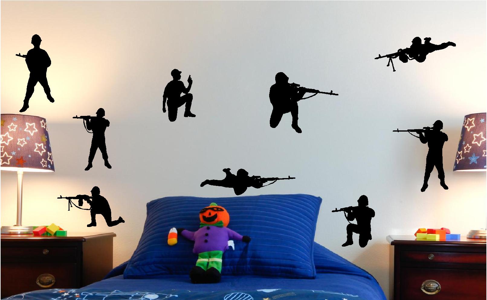 TOY ARMY SOLDIERS WALL ART STICKERS