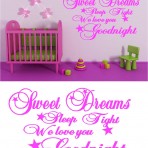 SWEET DREAMS KIDS VINYL WALL ART  GRAPHICS