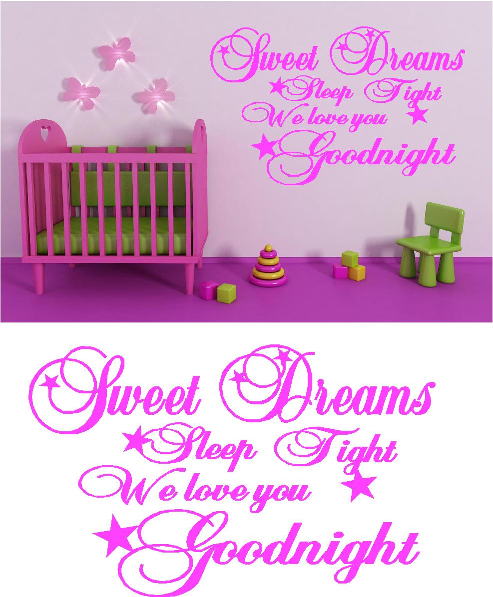 SWEET DREAMS KIDS VINYL WALL ART  GRAPHICS