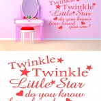 TWINKLE LITTLE STAR KIDS VINYL WALL ART STICKERS GRAPHICS