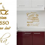 COFFEE VINYL WALL ART STICKERS GRAPHICS