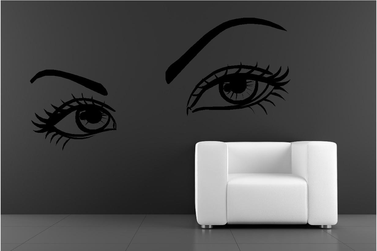 LARGE SEXY EYES VINYL WALL ART STICKERS GRAPHICS