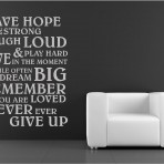 HAVE HOPE VINYL WALL ART STICKERS GRAPHICS