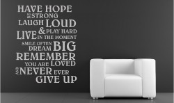 HAVE HOPE VINYL WALL ART STICKERS GRAPHICS