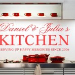 PERSONALISED KITCHEN NAMES VINYL WALL ART STICKERS GRAPHICS