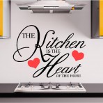 KITCHEN IS WHERE THE HEART IS VINYL WALL ART STICKERS GRAPHICS