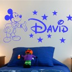 PERSONALISED MICKY MOUSE VINYL WALL ART STICKER