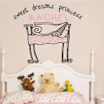 sweet dreams princess vinyl wall art graphic